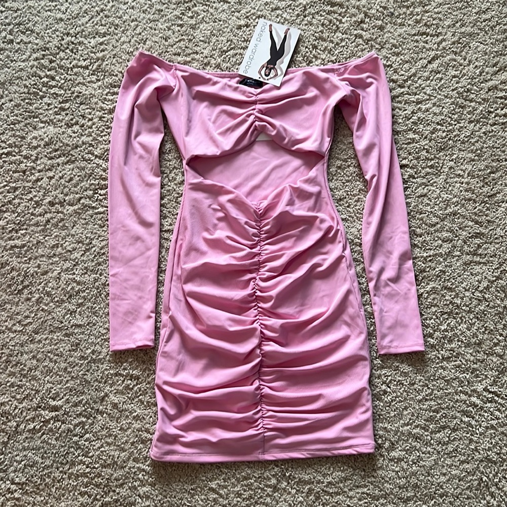 Naked wardrobe Pink body on dress